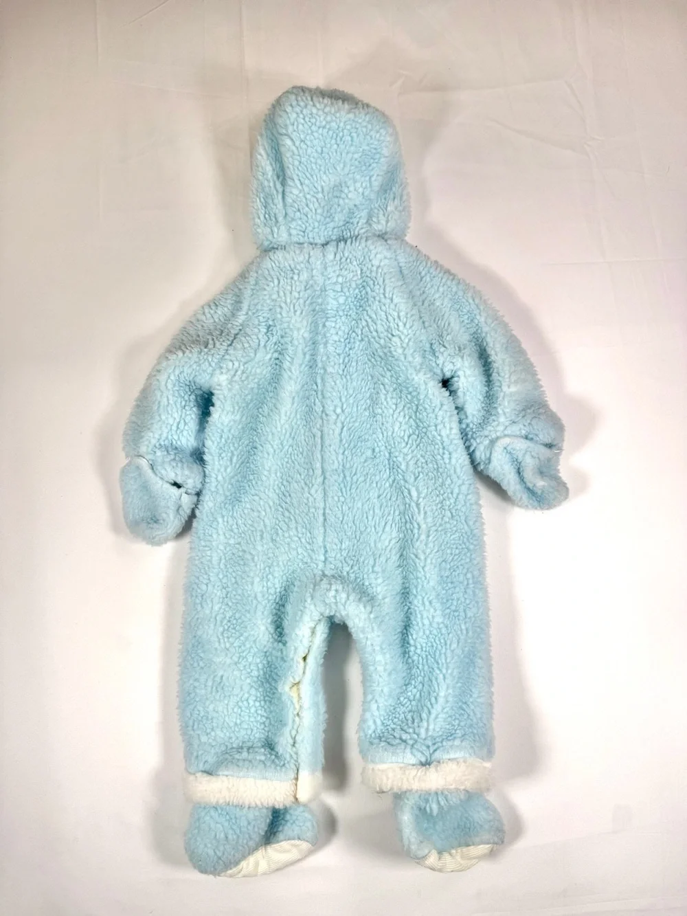 VINTAGE BETTI TERRELL Baby 9-12M Teddy Bear‎ Pram Sherpa Bunting Snowsuit 1980s